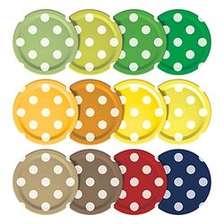 Mortier Pilon Motif Pois Mason couvercles de bocaux, Blanc