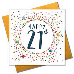 "Pom Pom""21st"" Greeting Card" POM042