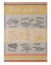 Coucke Paño de Cocina de algodón Estampado Jacquard, variedades de Pasta, 50 x 75 cm