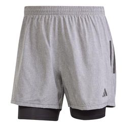 adidas Uomo Own The Run Climacool 2in1 Short, Grey Six Mel, M