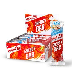 HIGH5 Energy Bars - High Carb Energy Bars for Running, Cycling & Hiking - Vegan Oat Bars with Real Fruits - Healthy Snacks for Adults - Snack Bars Multipack for Training & Racing (12x55g, Coconut)