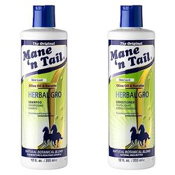 Mane 'n Tail Herbal Gro Shampoo and Herbal Gro Conditioner Kit (Pack of 2) 2x355ml - Olive Oil Complex. Blended with Natural herbs. Protect your hair from damaging styling.