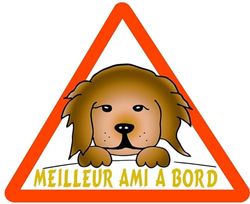 Meilleur ami à bord. Autocollant pour voitures