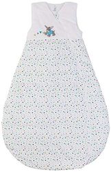 Sterntaler Saco de dormir de bebé, uso durante todo o ano, termorregulação, com fecho de correr, tamanho: 110 cm, Erik, branco/azul turquesa/verde