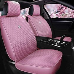 Juego Completo de 9 Fundas para Asientos Delanteros y Traseros de Coche de Piel Compatible con airbag lujosas Fundas para Asientos de Coche Ajuste Universal para la mayoría de Autos Camiones SUV