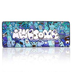 Muismat uitgebreide grote gaming muismat graffiti anime muismat muismat voor laptop, computer en pc (B-80 x 30 cm)
