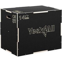 Yes4All CFL8 3 en 1 Caja de Madera con Superficie Antideslizante, 40.6 cm x 35.5 cm x 30.4 cm, Plataforma Pliométrica para Entrenamiento de Salto, Cajas de Salto para Gimnasio en Casa