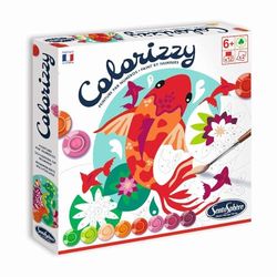 Sentosphère 3904502 Colorizzy, Malen nach Zahlen, Malset für Kinder, Motiv: Papagei, Bastelset, Kreativ-Set, DIY