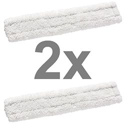 Concept Electrodomésticos 42391802 Paño de Microfibra para Aspirador de Ventanas CW1000 3 en 1 Clean, Color Blanco, Sistema de sujeción/extracción fácil, Lavables con Agua, Pack de 2