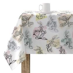 BELUM | Nappe en résine (Tacte plastifié) 100 x 140 cm Anti-Taches Modèle Looney Sketch 01 - Nappe Non Toile cirée - Nappe en Coton