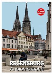 Regensburg - Ansichtssache (Wandkalender 2024 DIN A2 hoch), CALVENDO Monatskalender: 12 interessante Ansichten von Regensburg