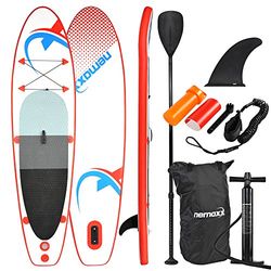 NEMAXX Stand Up Paddle Board PB305 SUP Board opblaasbaar, Surfbord, Surfplank, gemakkelijk te vervoeren, met tas, Peddel, Vin, Luchtpomp, Reparatieset
