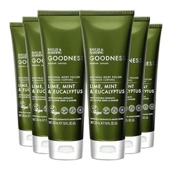 Baylis & Harding Goodness Awaken Lime, Mint & Eucalyptus Body Polish, 225 ml (Pack of 6) - Vegan Friendly