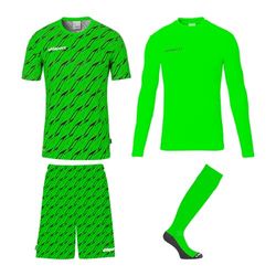 uhlsport Set da Portiere Unisex da Calcio - Set di Maglie Progressive - Set Completo da Portiere Composto da Maglia, Strato di Base, Pantaloni e Calzini - Set di Maglie per Bambini e Adulti