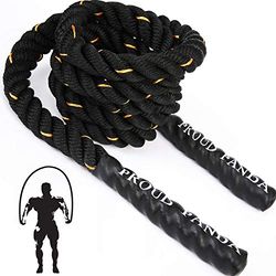 Comba pesada de salto para fitness, 0,9 kg, para hombres y mujeres, entrenamiento de cuerpo completo, entrenamiento de potencia en gimnasio para mejorar la fuerza y desarrollar músculo, 2,8 cm