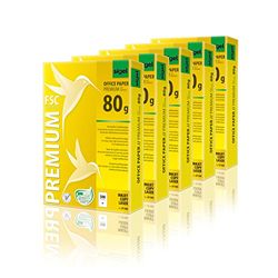 Sigel LP500 - Papel para oficina (5 paquetes de 500 folios, calidad Premium, imprimible por ambas caras, 80 g, A4), color blanco