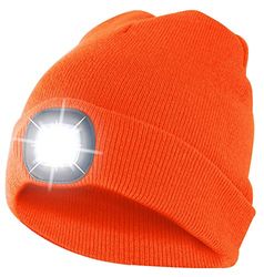 VELAMP Lighthouse, Beretto LED Unisex Adulto, Arancione, Taglia unica