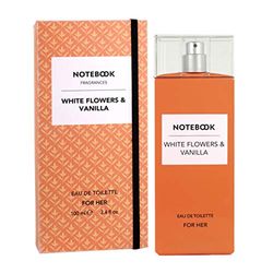 Notebook Eau de toilette White Flowers & Vanilla. Parfum pour femme florale et fruit-100 ml