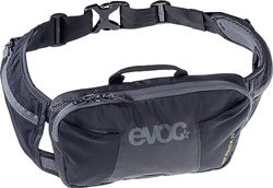 EVOC HIP POUCH 1 Midjeväska Midjeväska för cykelturer och stigar (1 l kapacitet, AIR PAD SYSTEM för optimal bärkomfort, 2 midjebältesfickor, 2 extra fickor), Svart