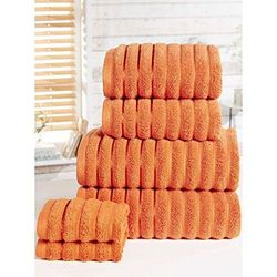 Rapport Home Rapport-Ribbed Serviettes-Ensemble-épice Lot côtelées 100% Coton, 6 Piece Bale