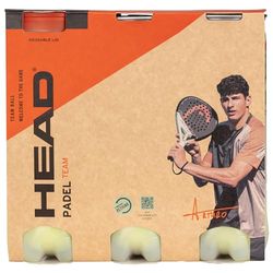 HEAD Unisex – vuxen 3B PADEL-6DZ padelboll, gul, multipack: 3 bollar