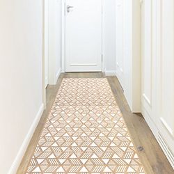 Viniliko Carpet Maze, Vinyl, Brown and White, 80 x 300 x 3 cm