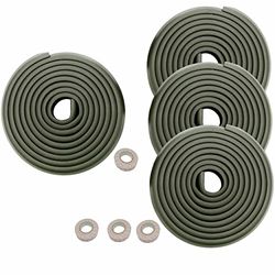 HIMRY 20 Metros Protector Borde Espuma Forma de L para Mesa Borde, anticolisión Tira para Bebés y niños, Seguridad para niño y Bebe, 4x5m, Negro, KD7000 Black