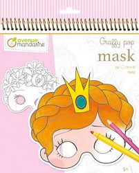 Avenue Mandarine - Ref GY021O - Graffy Pop färgmasker - flickor - 24 masker till färg, förskurna för enkel borttagning, 12 maskdesigner lämplig för åldrarna 5+
