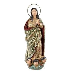 DRW Figurine Vierge immaculée Résine Peinte à la Main 22 cm