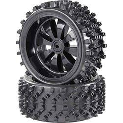 Reely 1:6 Buggy completo ruedas Block-Spike 8 radios negro (brillante) 2 unidades