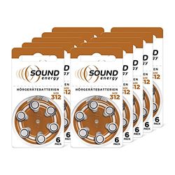 Energizer Sound Energy - 312 hörapparat (60 st) - långvarig prestanda - för hörapparat - 4 års bevarande [Amazon exklusivt]