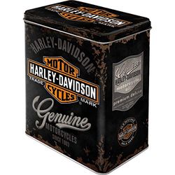 Genuine Harley Davidson logo - Caja de almacenamiento 10x14x20 cm