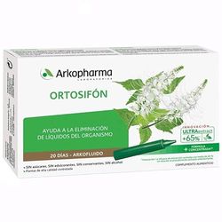 Arkopharma Arkofluido Ortosifón 20 Ampollas, Eliminar Líquidos, Retención De Líquidos, Control De Peso, Perder Peso, Complemento Alimenticio