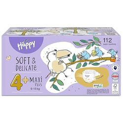 bella baby Happy Pannolini taglia 4+ Maxi Plus 9-15 kg Happy Box 112 pezzi