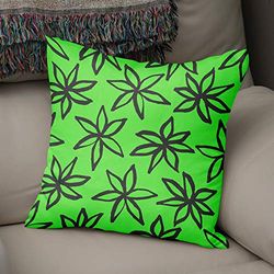 Bonamaison Decorative Cushion Cover, Polycotton, Green, Standard