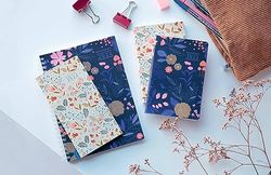 Exacompta - 2110152E - Agenda semanal de escritorio - La semana en una página - Mini Labo EasyTime21 - Tapa de cartón flexible - 21 cm x 15 cm - Enero de 2023 a diciembre de 2023 - Diseño Mimosa