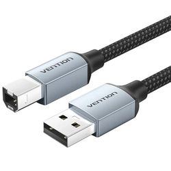 USB-kabel 2.0, type A/M/B/M, grijs, 8 m, ideaal voor printers, snelle en betrouwbare overdracht, duurzame materialen