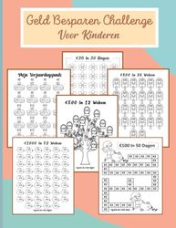 Geld Besparen Challenge: Spaarchallenge boek voor kinderen | cadeau boek voor kind ,jongen..| Spaar €30 €100 €200...| Format 21.59×27.94 Cm.