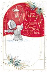 Me To You Tatty Teddy Kerstkaart voor een speciale oppas 5x8ins - Officiële collectie