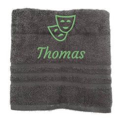 Asciugamano personalizzato con nome e nome del lavoro Nome splendidamente ricamato Asciugamano da bagno Asciugamano in cotone 100% Asciugamano da bagno con nome (100 x 50 cm, Attore)