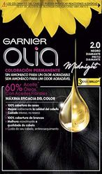 Garnier Olia Coloración Permanente Sin Amoniaco Para Un Olor Agradable Con Aceites Florales De Origen Natural - Negro Diamante 2.0