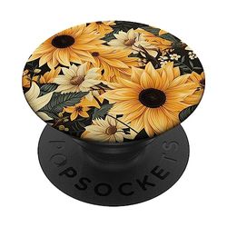 Flores De Girasol Hermosos Girasoles De Color Amarillo PopSockets PopGrip Intercambiable