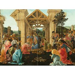 Artery8 Sandro Botticelli Uroda Magi XL gigantyczny plakat panelowy (8 sekcji)
