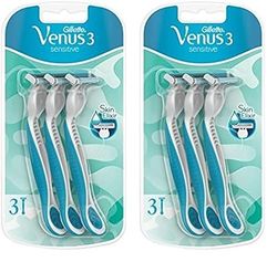 Gillette Venus3 Sensitive - Afeitadora desechable para mujer (3 unidades) (Paquete de 2)