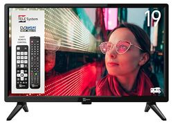 TELE Systeem Smart TV 19 Inch PALCO19 LS13 - DVB-T2/S2, HEVC 10 bit, 12V DC/220V AC, Tivùsat CAM-compatibel