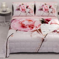 PETTI ARTIGIANI ITALIANI - Colcha Cama 270x260 cm Microfibra, Primavera Verano, Edredón Cubrecama Doble, Colchas Bouti Modernas, Country Chic, 100% Made in Italy