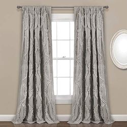 Lush Decor Avon Panel de Cortina para Ventana, Color Gris Claro, Individual 54 x 84 Pulgadas