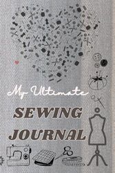 Minimal Sewing Planner: Black and white, easy to use sewing journal designed for sewers and quilters for documenting their projects and designs, customer details and more. A gift for any sewing lover!