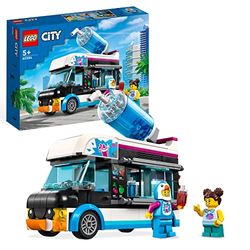 LEGO 60384 City Il Furgoncino delle Granite del Pinguino, Camion Giocattolo con Minifigure, Idea Regalo Estiva per Bambini, Ragazzi e Ragazze dai 5 anni in su