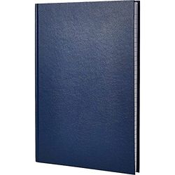 Q-Connect Donkerblauwe schijnbeweging gelijnd Casebound notitieboek 192 pagina's A5